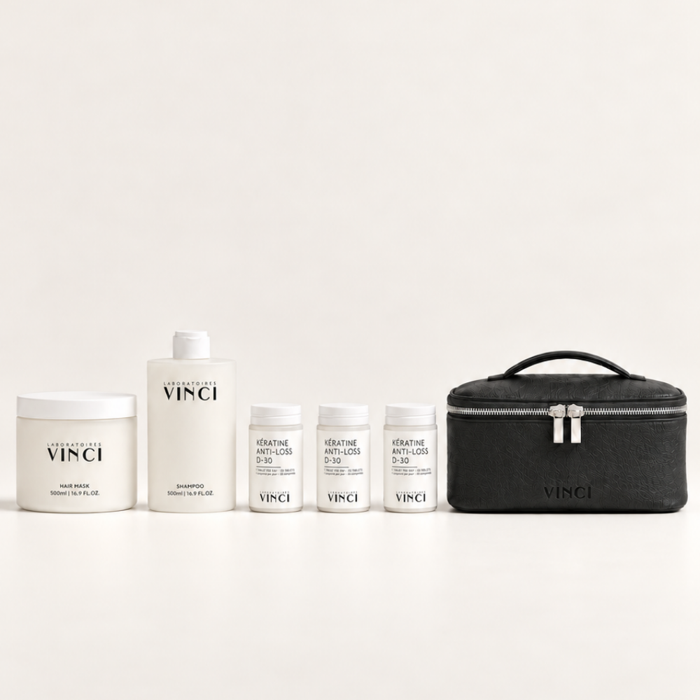 Kit Ménopause : shampoing, masque, 3 boîtes de kératine et vanity